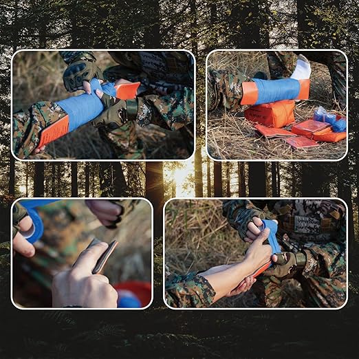 First Aid Splint 36" X 4.3" Orange -Waterproof First Aid Medical Tactical Field Splint For Bone Fracture Treatment (4 Pack Bundle)