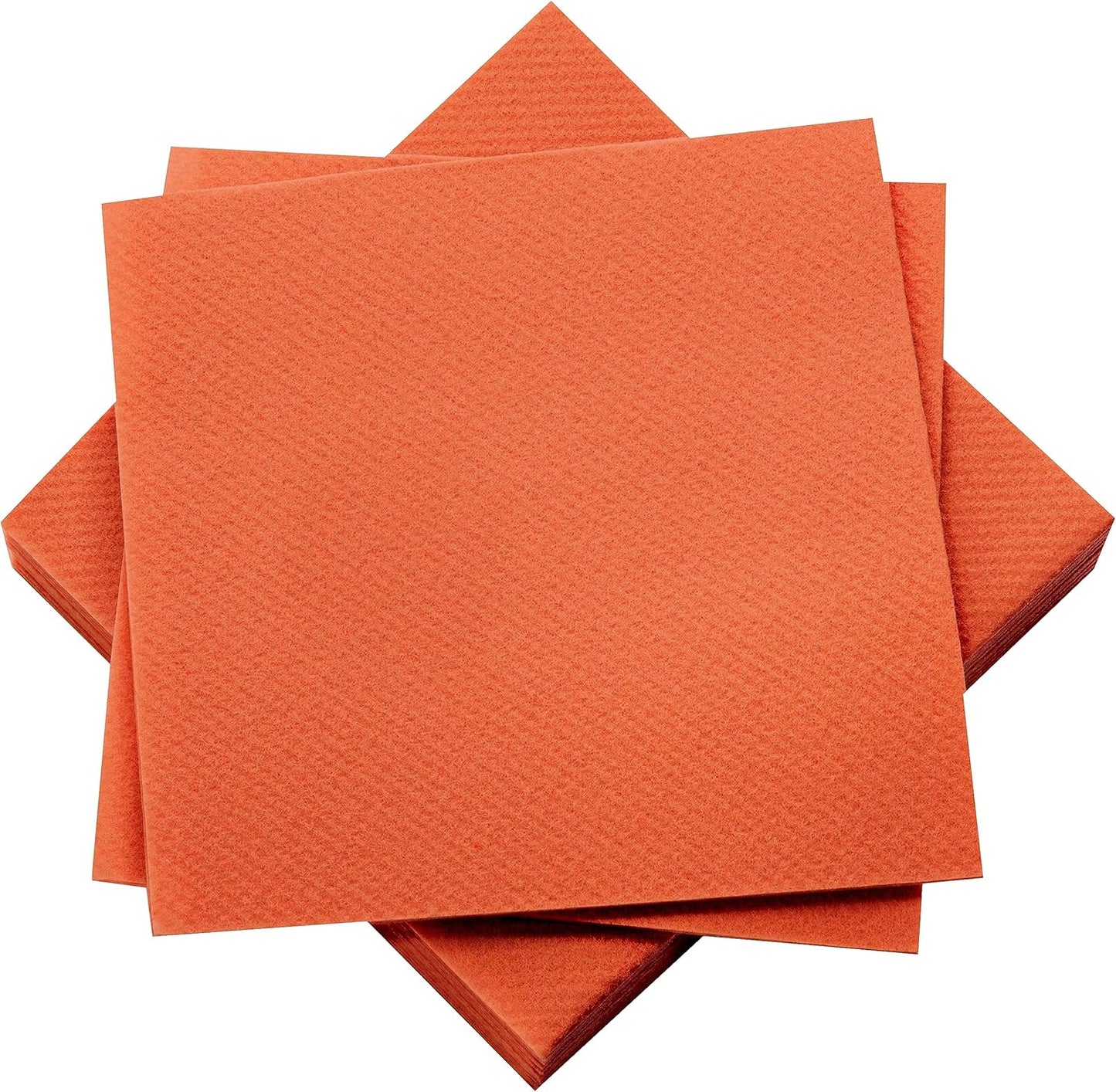 AMERICAN HOMESTEAD Terracotta Cocktail Napkins - Premium 4.75"x4.75" Disposable Linen-Like Beverage Napkins - Bulk Square Party Bar Serviettes for Weddings, Parties, Events, and Daily Use - 100 Count