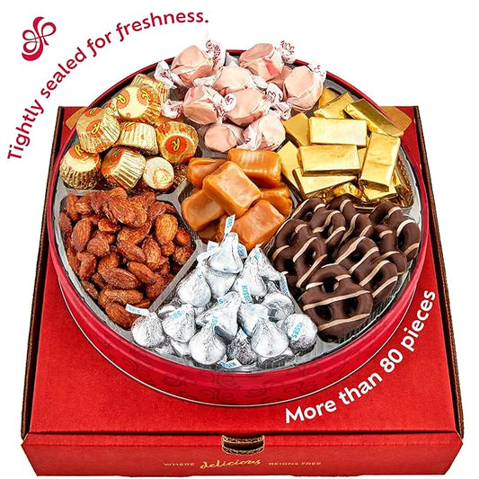 Gluten Free Palace Assorted Candy Gift Basket – Variety of Nuts & Treats for Birthday, Thank you, Adults, Men & Women
