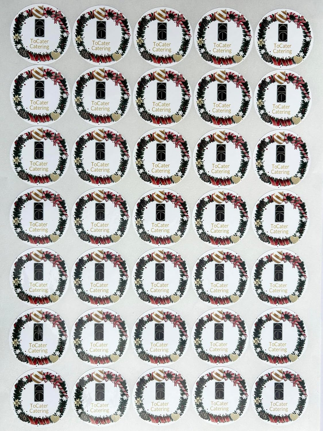 Custom Stickers for Weddings, Birthdays & Businesses - Personalized Labels with Your Logo - Waterproof, Fade and Heat Resistant - Pack of 100-1000 (Wreath R, 3 Inch)