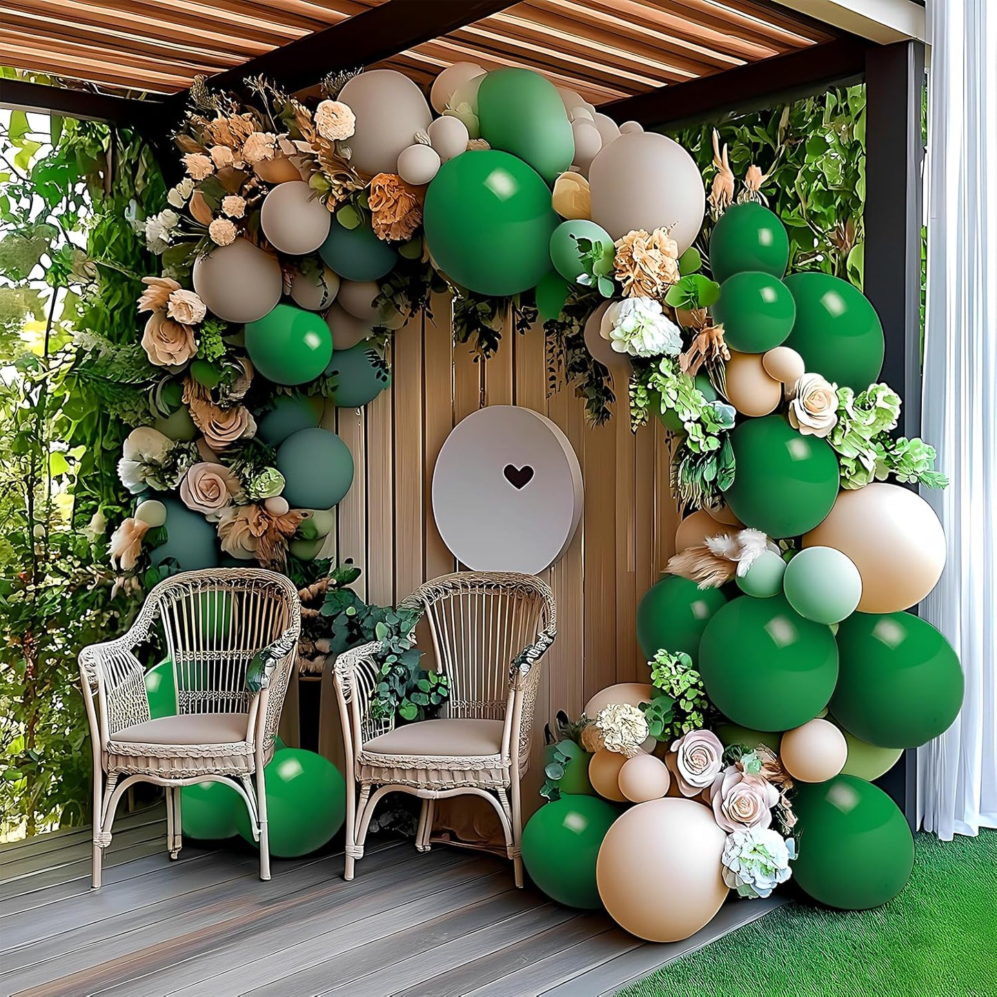 Dark Green Balloons 100 Pack – 12 Inch Forest Green Latex Balloons for Christmas, Jungle & Birthday Party