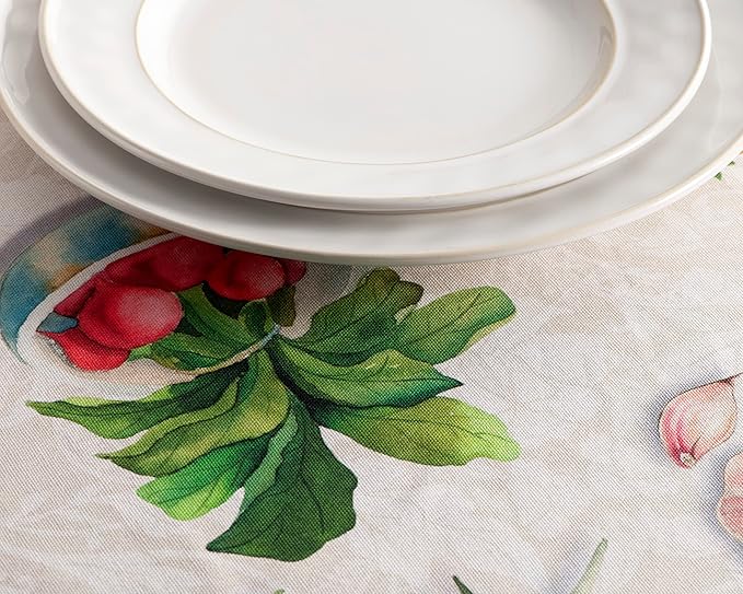 Maison d' Hermine Table Cloth Rectangle Table 100% Cotton 70 x 90 Inches Tablecloth Reusable Decorative for Dining Room Farmhouse Home Valentines Day Decorations Spring Summer - Gourmand