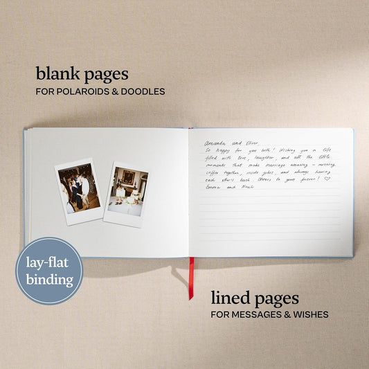 Kunitsa Co. Wedding Guest Book - Blank Sign in Book for Special Occasions