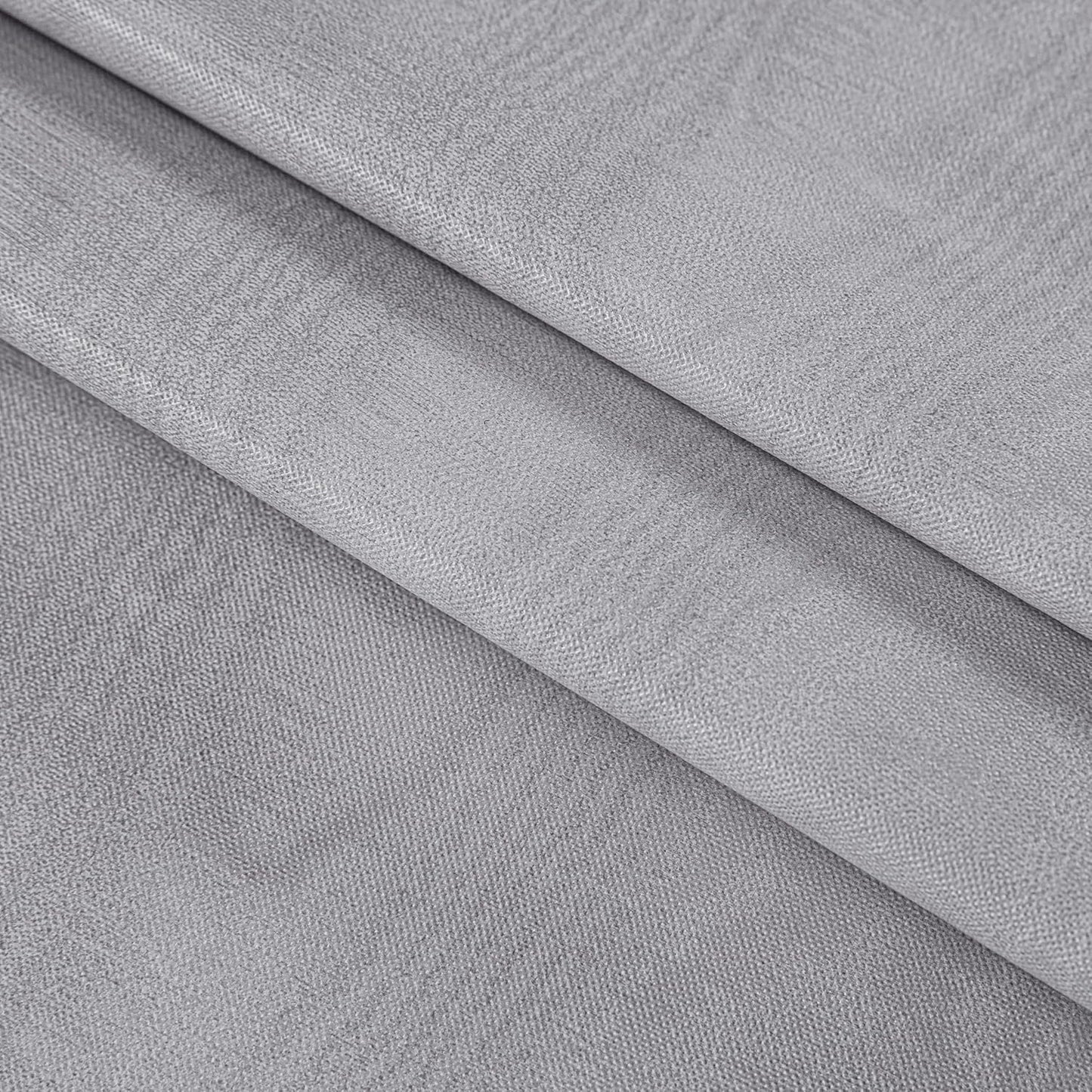 Newbridge Vinyl Flannel Backed Tablecloth, 60 x 102 Inch Rectangle, Grey Moire Wavy Solid Design, Heavyweight Indoor Outdoor Waterproof Table Cover, Easy Care Wipe Clean