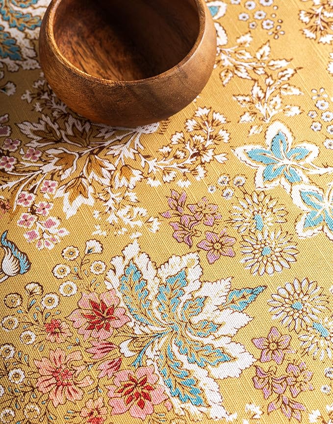Maison d' Hermine Table Cloth Round Table 100% Cotton 69 Round Inches Tablecloth Reusable Decorative for Dining Room Farmhouse Home Valentines Day Decorations Spring Summer - Marquise