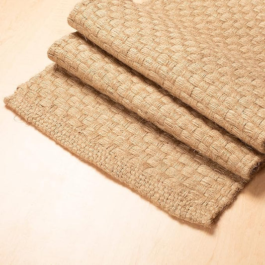 Lightnpro Reversible Jute Woven Table Runner - Farmhouse Burlap, Eco-Friendly Rustic Vintage Dining Decor, Natural Jute Table Décor for Christmas Holiday New Year Table - 13x72 Inch, Natural Color
