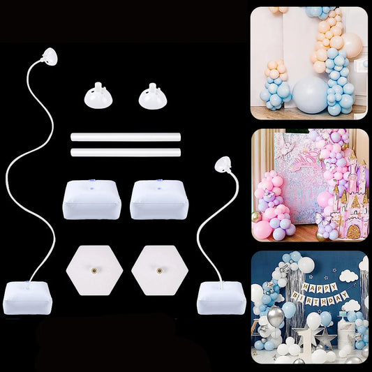 1.5m/2.5m Adjustable Balloon Arch Kit Free Bending Balloon Arch Stand with Base Backdrop for Wedding Birthday Party Baby Shower