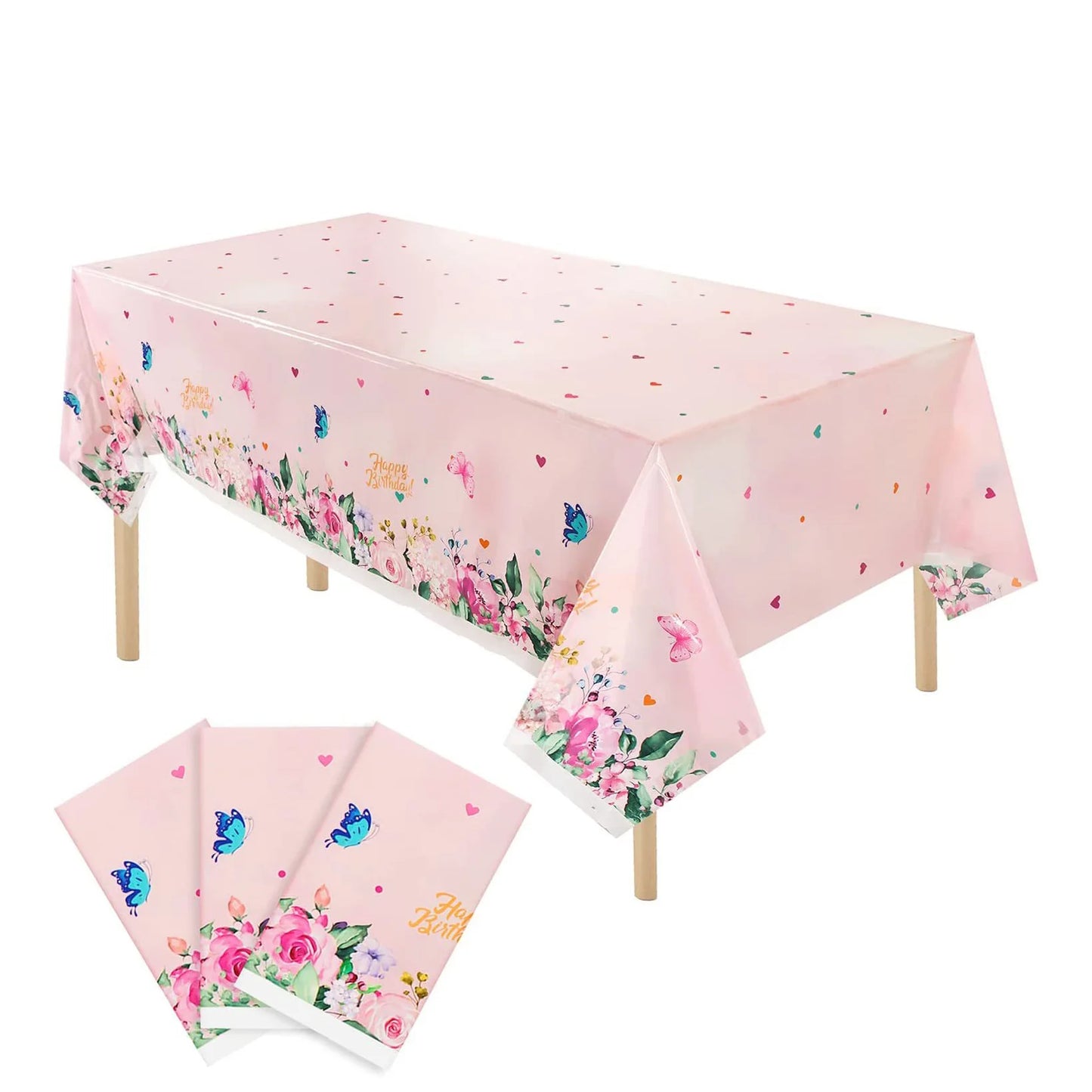 Butterfly Party Tableware Set Butterfly Pattern Paper Plate Napkin Cup Disposable Tablecloth for Baby Shower Birthday Supplies