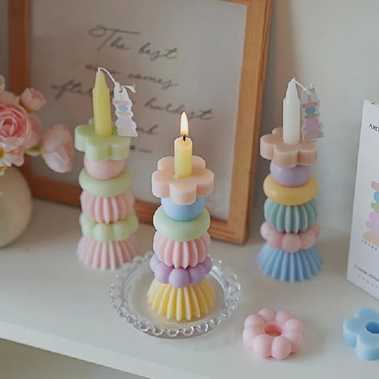 Cute Colored Cylindrical Shaped Aromatherapy Candles Party Simulation Decoration Ornaments Candles Christmas Birthday Gifts