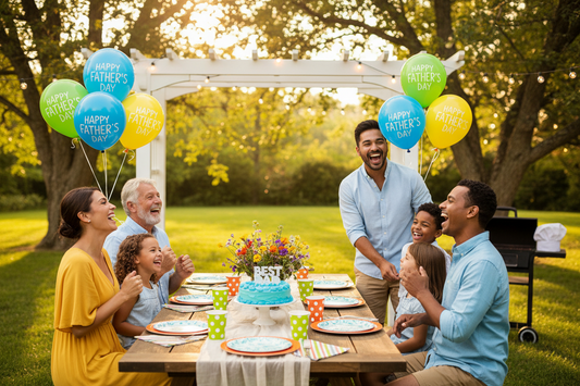 Professional party decor and supplies creating a perfect atmosphere for Father's Day celebrations, by Joycraft.