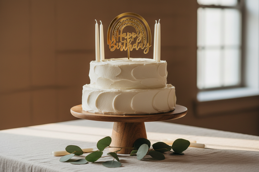 Weekend Party: Setting Up a Stunning Dessert Table with Cake Toppers and Candles