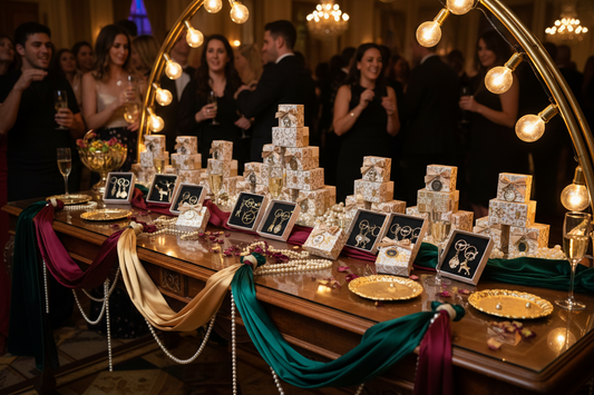 A professional party celebration featuring themed keychains, small gift boxes, and diy craft kits, by Joycraft.