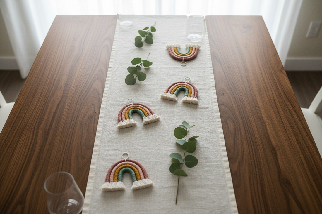Modern Decor: Styling Your Table with Table Runners and Rainbow Accents