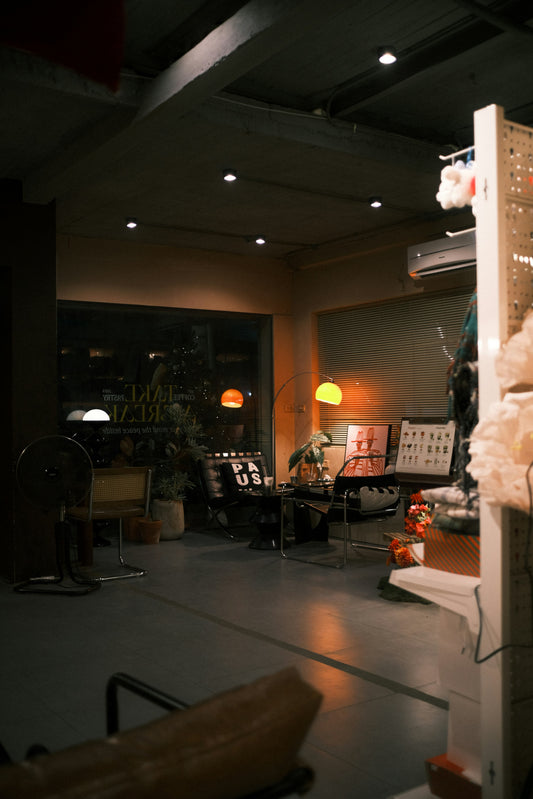 Cocktail Hour: Mushroom Lamps & Sparkling Glassware