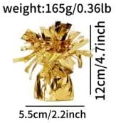 Balloon weights, 12 pieces, aluminum foil, suitable for birthday parties, gatherings, weddings, dinners and other occasions, weight 0.36bl (Gold)