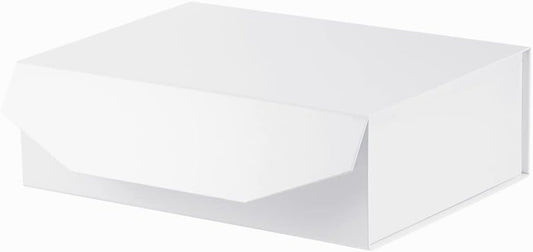 1Pcs 13x9x4 Inches White Gift Boxes with Lids for Presents Magnetic gift box large Gift Box for Bridesmaid Proposal，Groomsman (Glossy White)