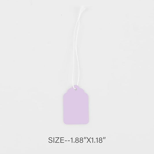 500pcs Price Tags with String - 1.88“x1.18 Purple Merchandise Tags for Clothing Jewelry and Crafts