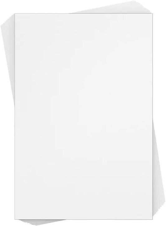Reskid White Thick Paper Cardstock - 110 lb Card Stock (300 gsm) | 8.5 x 11 inch | 50 Sheets | Heavyweight Cover Stock for Business Cards, Art, Invitations, Stationery Printing (110lb)