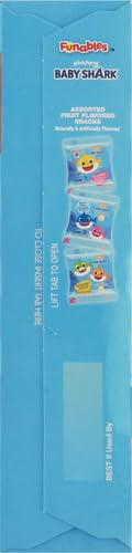 Funables Fruit Snacks, Baby Shark Shaped Fruit Flavored Snacks, 0.8 Ounce Pouches (Pack of 30)