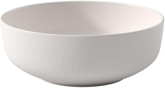 Villeroy & Boch Afina Gourmet Medium Serving Bowl, Premium Porcelain, Made in Germany, Dishwasher and Microwave Safe, 9.5 x 9.5x 3.5 in, Stackable, White