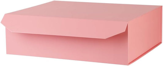 Pink Extra Large Gift Box with Lid 1 Pcs 19x16x6 Inches, Gift Box large Pink Gift Boxes for Presents Clothes Robe Wedding Dress Sweater,Reusable Foldable Bridesmaid Proposal Box（Matte）
