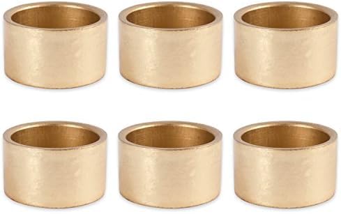 DII Basic Napkin Ring Collection Decorative, Gold, One Size, 6 Count (Pack of 12)
