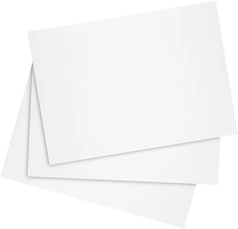 Reskid White Thick Paper Cardstock - 80 lb Card Stock (216 gsm) | 8.5 x 11 inch | 50 Sheets | Heavyweight Cover Stock for Business Cards, Art, Invitations, Stationery Printing (80lb)