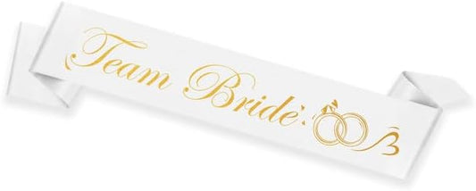 Maid of Honor Sash White - Bride Bachelorette Party Sashes Gifts - Bachelor Party Decorations - Bridal Shower Decorations
