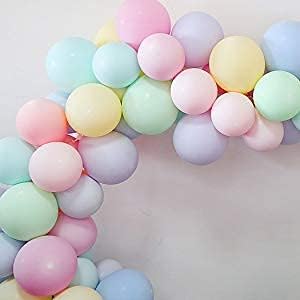 BEISHIDA 50Pack 5 Inch Pastel Balloons Thick Mixed Color Balloon, MultiColored Macaron Mixed Color Latex Balloons for Birthday Wedding Reception Engaged Baby Bridal Gift Party Decorations