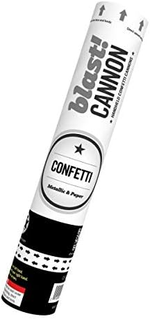 Gender Reveal Cannon Confetti Popper Twin Pack (2pcs), Two Confetti Shooters for Baby Reveal Party (Blue)