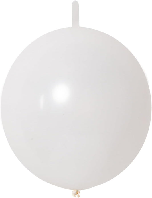 IN-JOOYAA Pearl White Link Balloons 6 inch 120 Pcs, Quick Link Balloons for Wedding Party Birthday Decorations