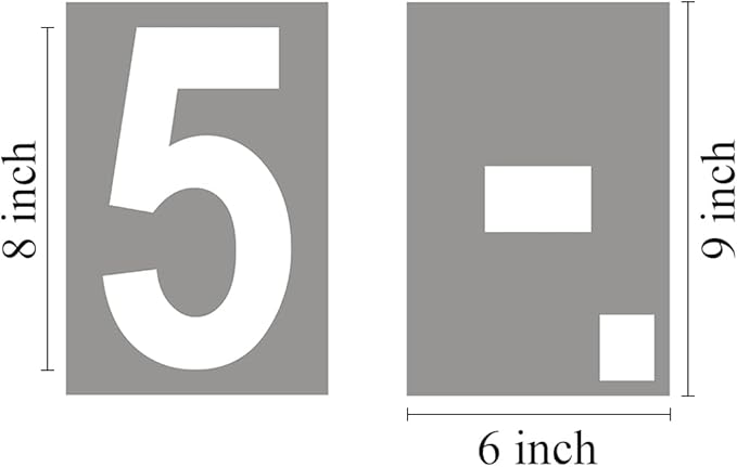 8 Inch Large Number Stencils for Painting - 11 Pack Number Stencil Templates for Curb Address, Cakes, Cookies, Mailboxes and Crafts, Reusable House Numbers Stencils for Wood Signs & Cement Wall Art