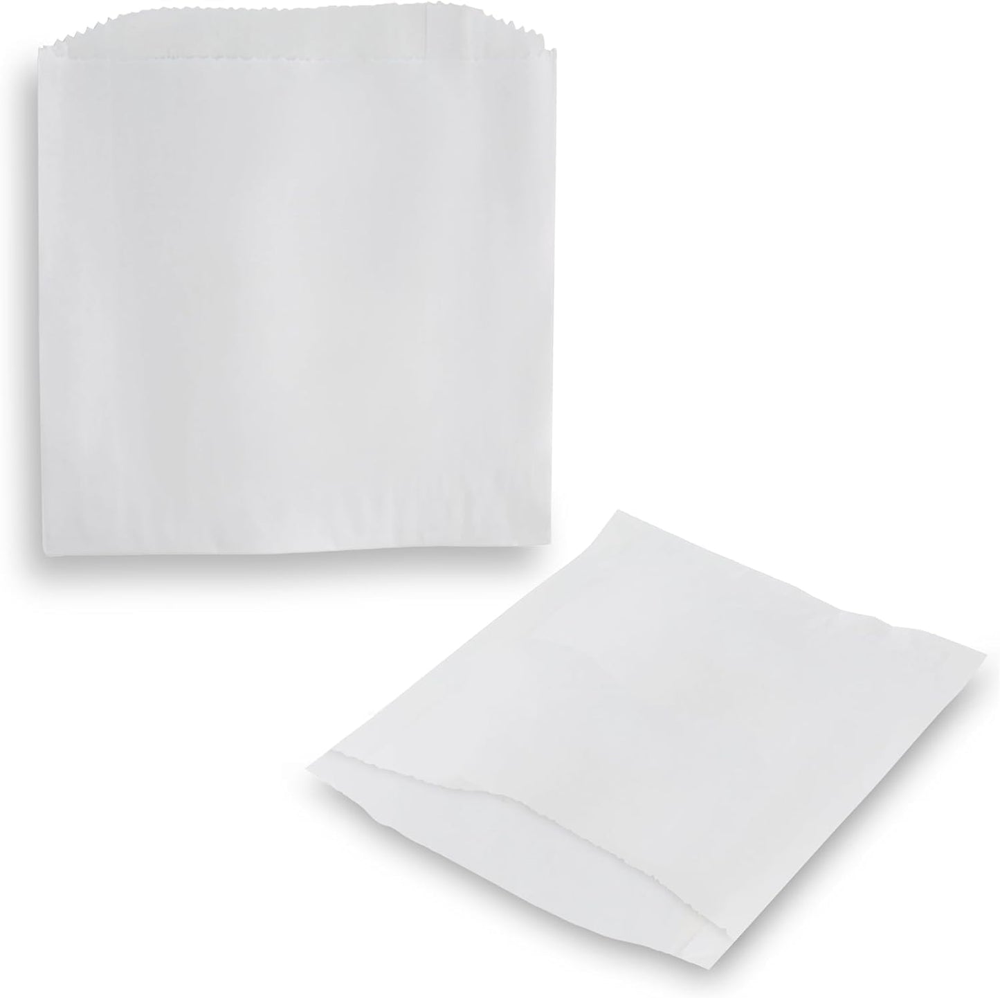 MT Products White Wax Cookie Bags 6" x 6.5" - Grease Resistant Paper Bakery Bags - Pack of 450