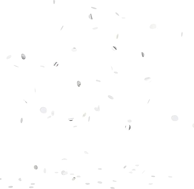 Sparkle and Bash Wedding Confetti Wands - 1.5 x 4.2 In, 20 Pack, Silver & White - Metallic Foil Dispenser for Send Off, Bridal Shower, Reception & Engagement Party