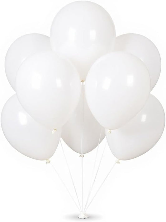 50 Pack 12 Inch White Latex Balloons for Party Decorations, Thick Premium Balloons for Wedding, Baby Shower, Engagement, Graduation, Photo Backdrop, Arch & Garland, Air or Helium