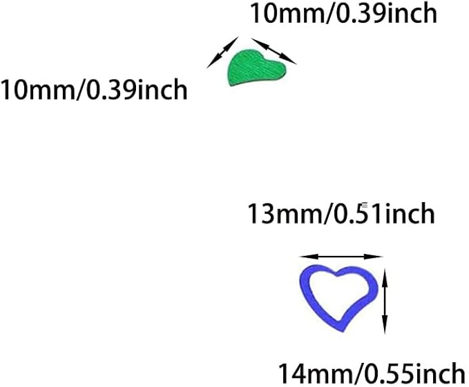 ONLYKXY 1200Pcs Love Heart Shaped Confetti, Table Wedding Decoration, Glitter Confetti for Wedding Party (Multiple colors)