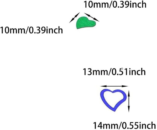 ONLYKXY 1200Pcs Love Heart Shaped Confetti, Table Wedding Decoration, Glitter Confetti for Wedding Party (Multiple colors)