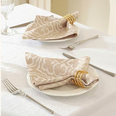 Cloth Napkins Set of 6 Reusable Bohemian,UWWGKK 17x17 Inch Napkins Cloth Washable for Dinner, Restaurant,Wedding,Hotel