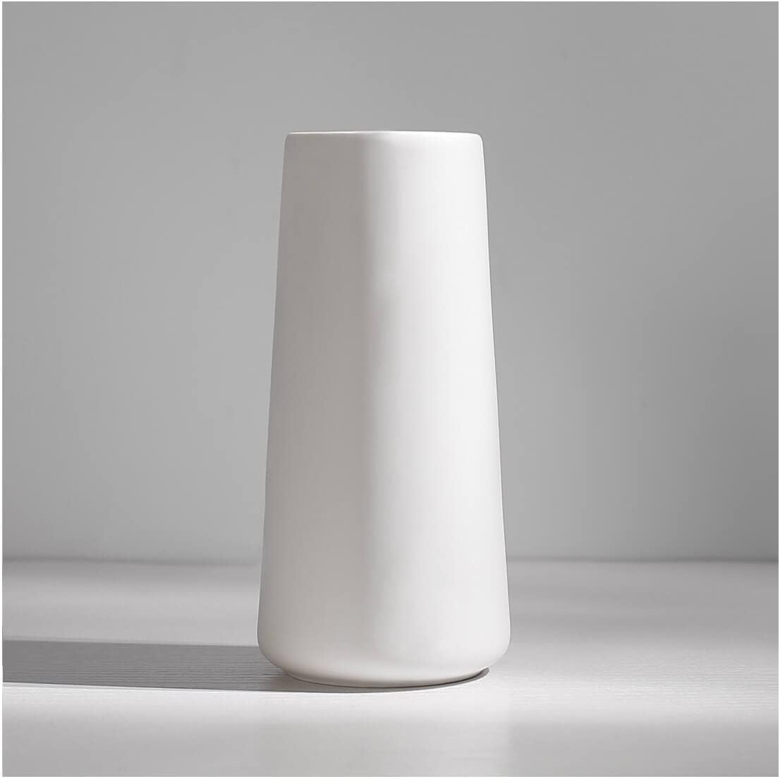 Ceramic Vases - Nordic Minimalism Style Decoration, Elegant Vase for Mantel, Table, Living Room Decoration, White Modern Geometric Decorative Flowers Vases for Home Decor