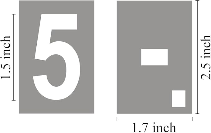 1.5 Inch Number Stencils for Painting - 11 Pack Number Stencil Templates for Curb Address, Cakes, Cookies, Mailboxes and Crafts, Reusable House Numbers Stencils for Wood Signs & Cement Wall Art