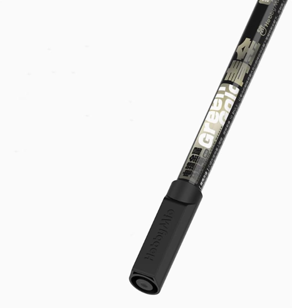 Oil-Based Metallic Chrome Marker Pens – Super Mirror Finish for Model Painting,DIY Crafts,Miniatures (Silver/Gold) – Quick-Dry, High Gloss, Precision Tip (H-M2(Green Gold))