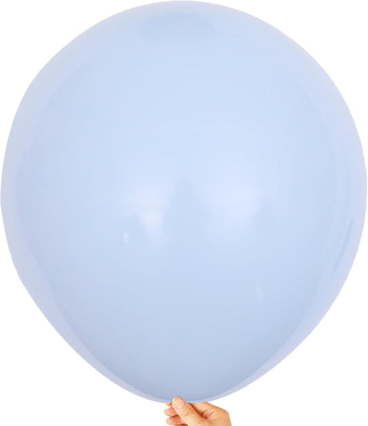 KALOR 18 inch Pastel Blue Balloons, 10pcs Thick Latex Round Helium Balloons for Birthday Family Party Wedding Party Baby Shower Decoration Supplies