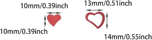 ONLYKXY 1200Pcs Love Heart Shaped Confetti, Table Wedding Decoration, Glitter Confetti for Wedding Party (Red)