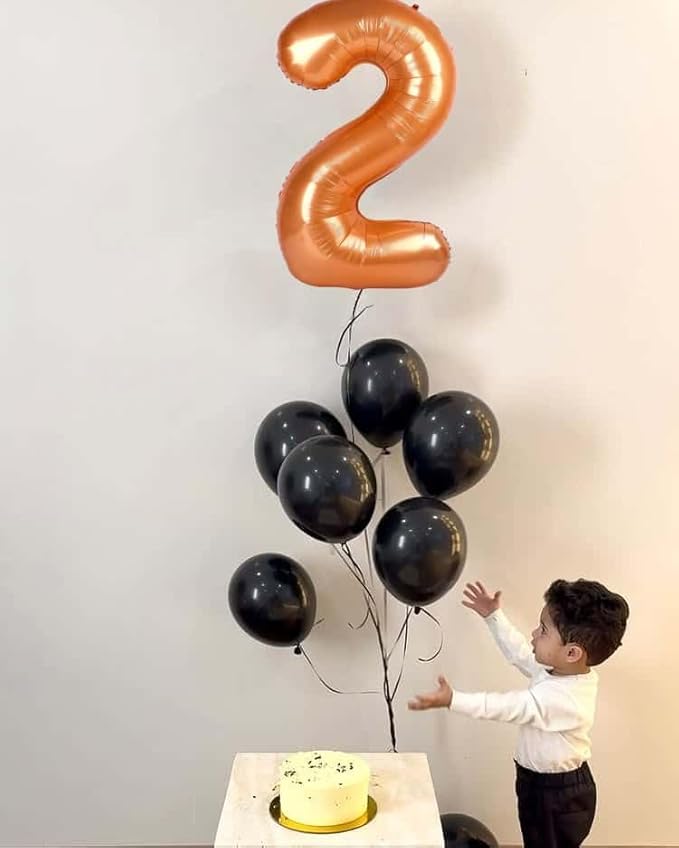 Orange Number 6 Balloon 40 Inch, 6th Birthday Party Decorations for Children, Giant 6 Foil Balloon for Party Supplies
