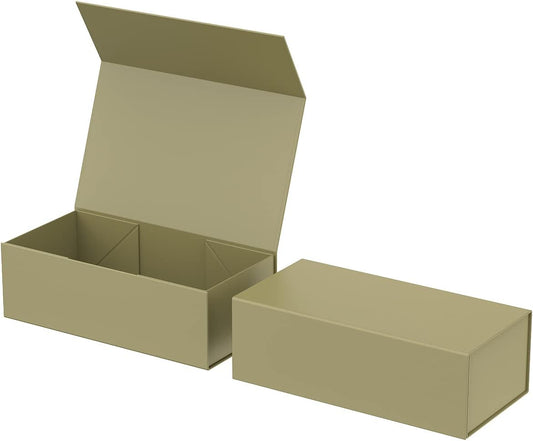 Gift Box 12" x 6" x 4",Large Gift Box with Lid, Gold Boxes for Presents,Birthday,Valentine's Day,Mother's Day,Christmas,Anniversary,Luxury for Gift Packaging