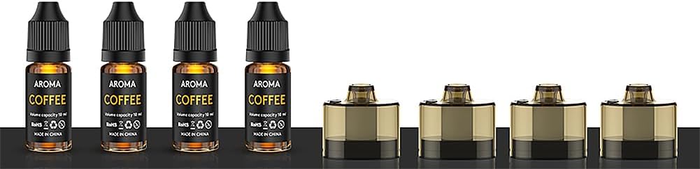 Cocktail Bubble Maker Oil Cartridges, EAEX Compatible, Scented, 4 Pack (Coffee Flavor)