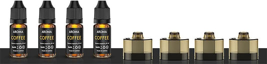 Cocktail Bubble Maker Oil Cartridges, EAEX Compatible, Scented, 4 Pack (Coffee Flavor)