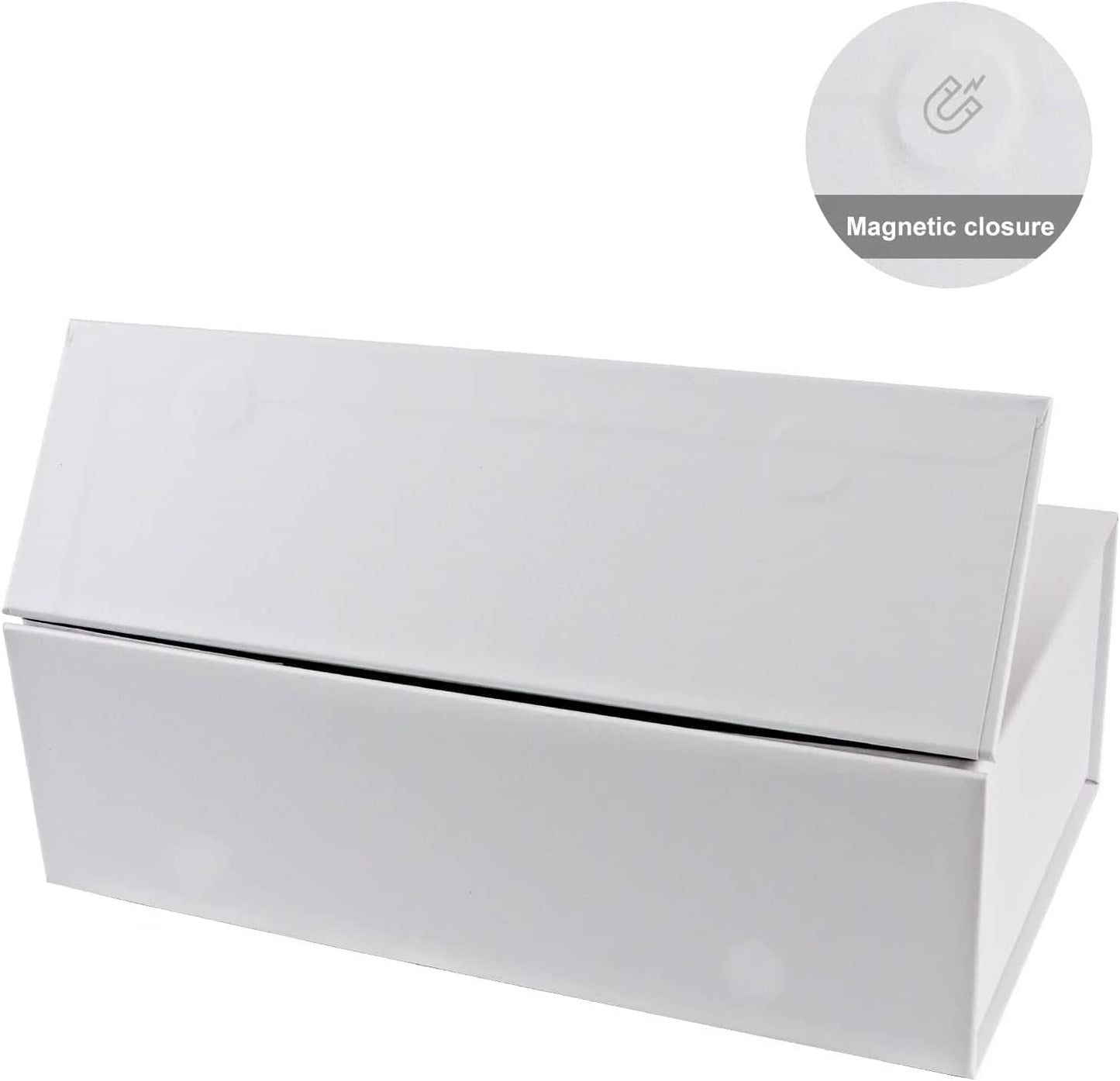 Gift Box, 10' x 6' x 3', 5PCS, White, Luxury Gift Packaging with Magnetic Closure Lid, Ideal for Christmas, Thanksgiving, Wedding, Mother's Day, Birthday Gifts