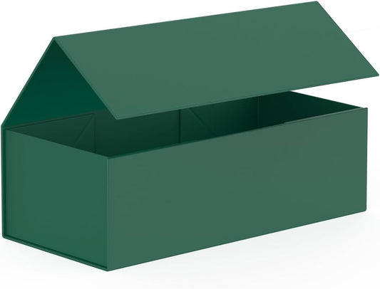 Gift Box 12" x 6" x 4",Large Gift Box with Lid, Forest Green Boxes for Presents,Birthday,Valentine's Day,Mother's Day,Christmas,Anniversary,Luxury for Gift Packaging
