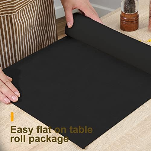 Wipeable Table Runner, Thick Farmhouse Dresser Runner, Rustic for Kitchen, Bedroom, Living Room, Indoor and Outdoor (108'', Black)